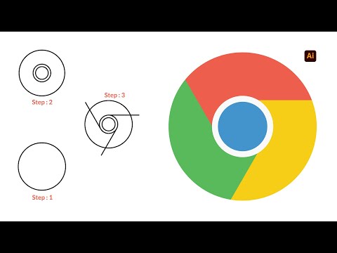 Google Chrome Logo Design in Adobe Illustrator CC | Bangla Tutorial for Beginners