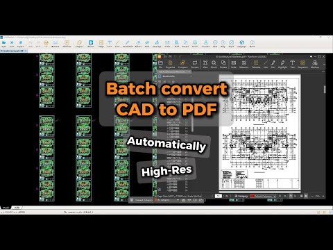 How to batch convert CAD to High-Res PDF in just one time without AutoCAD？