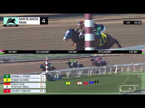 Tommy Norris wins Race 4 on Saturday, February 7 at Santa Anita Park