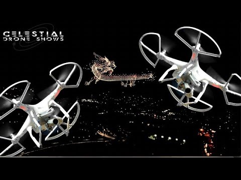 500 DRONES MAKE A DRAGON IN THE SKY | Celestial Drone Shows