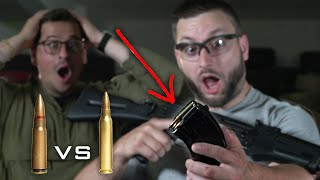 Can you fire a 5.56 round through a 7.62 AK