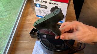 Walmart Hyper Tough 30ft Retractable Extension Cord Reel.  HT-801  Manufactured by Bayco.