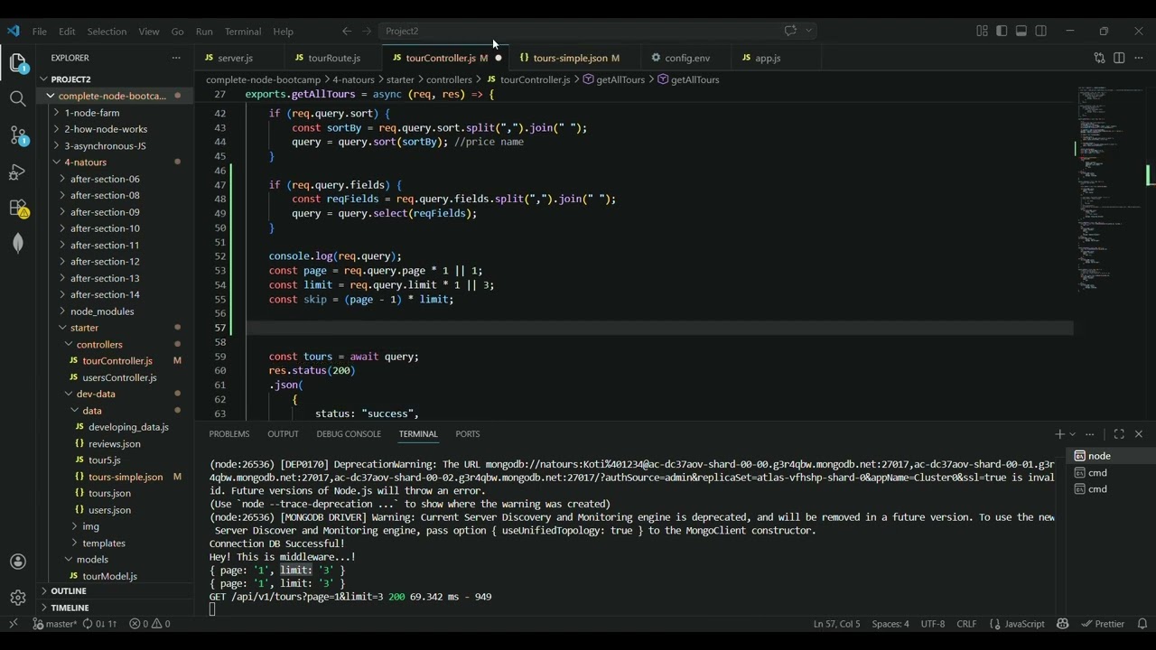 Fields & Pagination | Improve Your API | Node JS & Mongoose