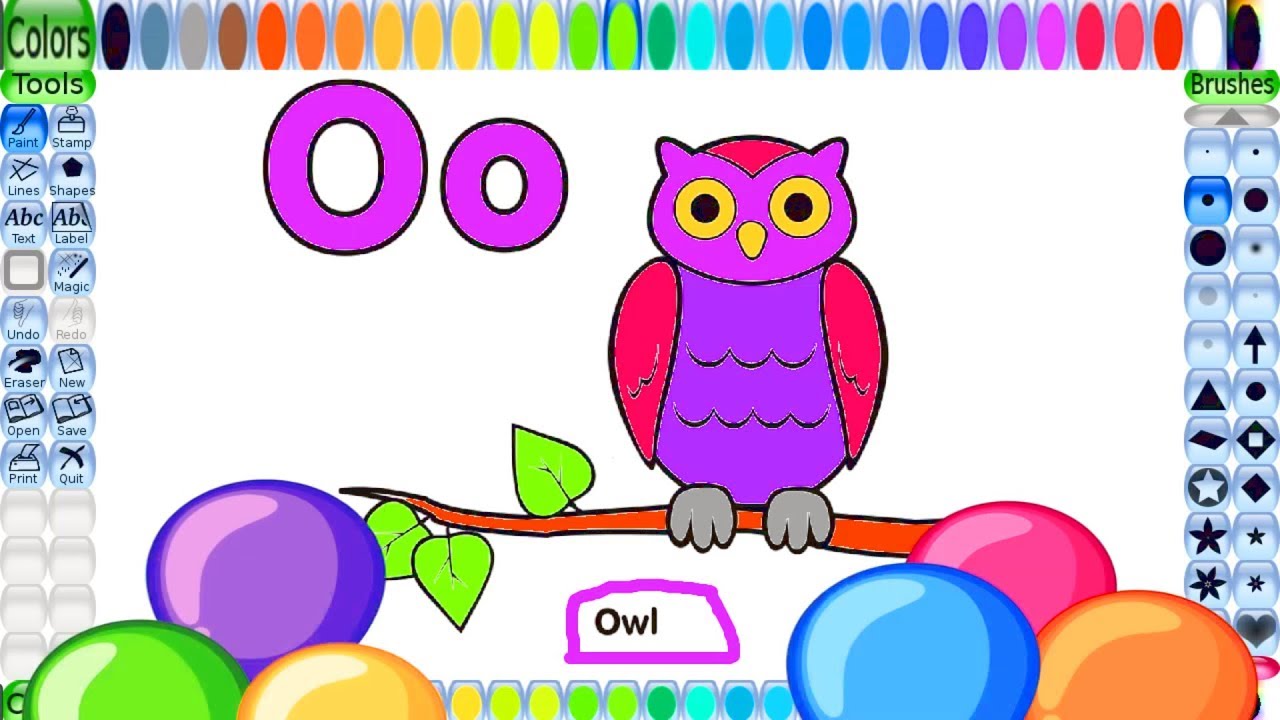 Free Printable owl coloring page for kids to print and color | Homeschool Curriculum | Letter O Colo