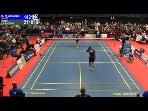 Austrian Open 2015 Red Card on Match Point - NG Ka Long vs Iskandar ZAINUDDIN