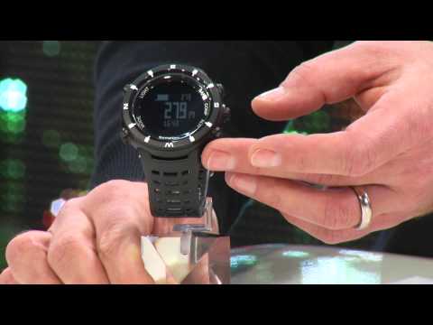 Semptec Outdoor-Armbanduhr für Trekking, Black-Edition