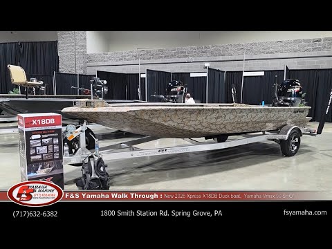 New 2026 Xpress X18DB Duck boat,  Yamaha Vmax 90 SHO! F & S Yamaha,  Hanover PA