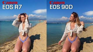 Video thumbnail for Canon EOS R7 vs Canon EOS 90D Camera Comparision by Hyder Tech