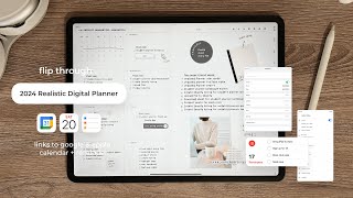 2024 Realistic Digital Planner with Apple, Google, and Reminder Integration features | iPad Planning