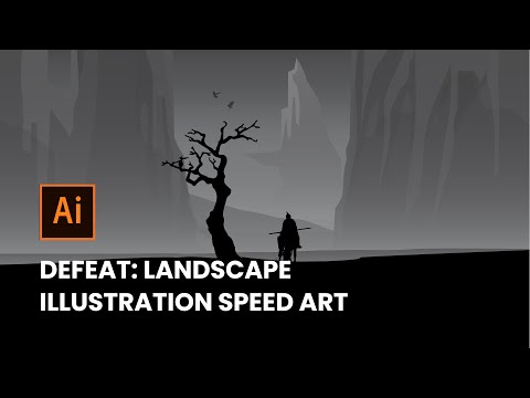 Defeat Fantasy | Landscape Illustration | Speed Art | Adobe Illustrator CC 2021