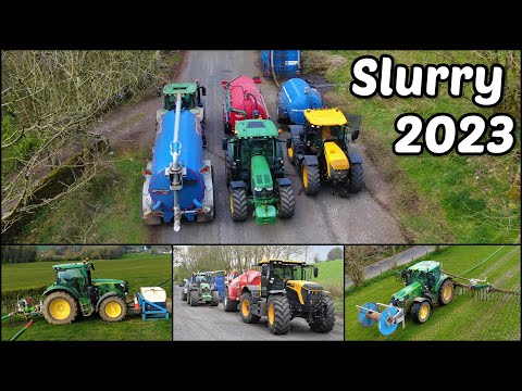 Slurry Spreading 2023 ~ 10 Tractors In Action