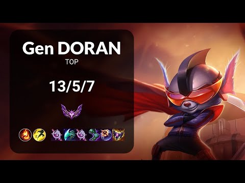 Gen Doran Rumble vs Ryze TOP - KR  Patch 13.15