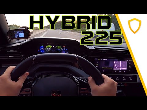 Peugeot 308 Hybrid 225 - Way faster than expected! Topspeed POV Autobahn