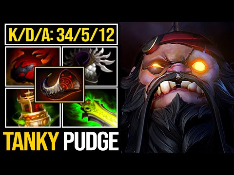 New Pudge God Insane 34Kills Almost 9K HP | Turn ON Tanky Mode Epic 1 VS 4 | Pudge Official