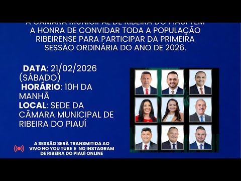 primeira sessão ordinária 2026