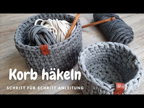 Häkeln für Anfänger - 2 Körbe häkeln - super einfach & super schnell