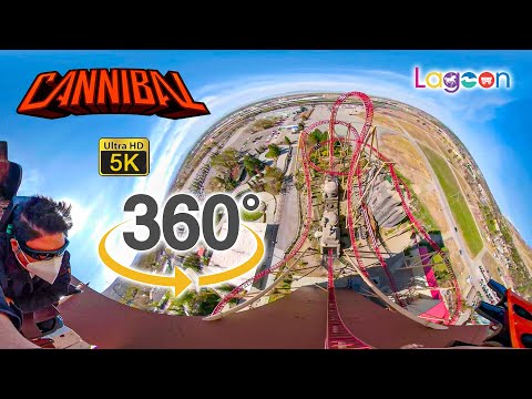 5K VR 360 Cannibal Roller Coaster On Ride Ultra HD POV Lagoon