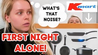 MOVING VLOG #2 | Kmart Haul &amp; First Night Alone In My Apartment!