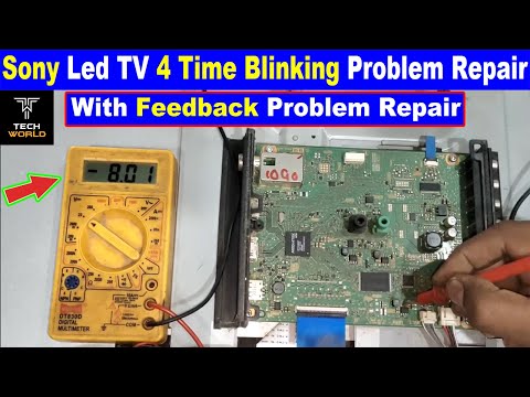 sony led tv 4 time blinking problem | sony 4 time blinking feedback repair