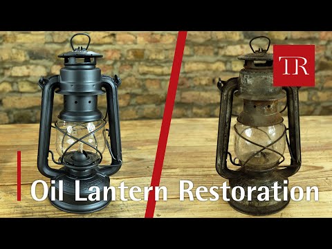 Old Rusty Oil Lamp Restoration