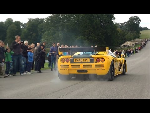‘Harrods’ McLaren P1 GTR and F1 GTR amazing burnout, loud sounds and fail!!