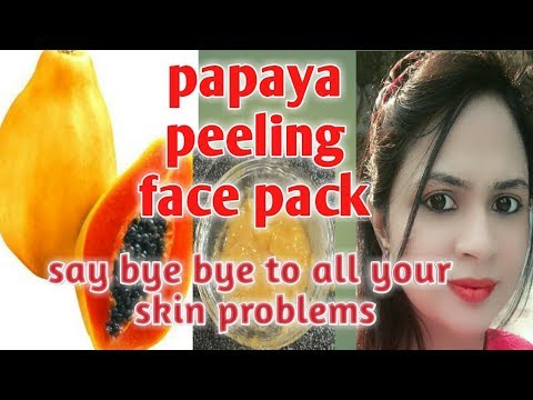 Papaya peeling face pack | home remedy | in hindi | अपनी त्वचा से सारे दाग धब्बे मिटाये