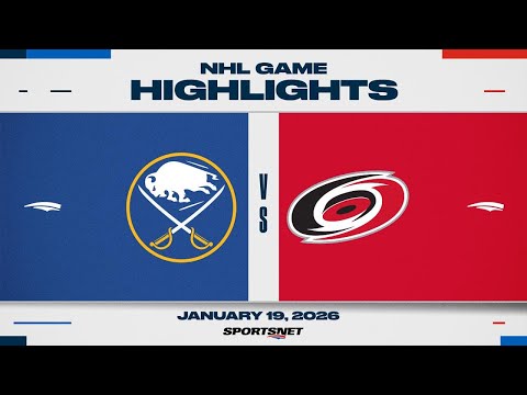 NHL Highlights | Sabres vs. Hurricanes - January 19, 2026