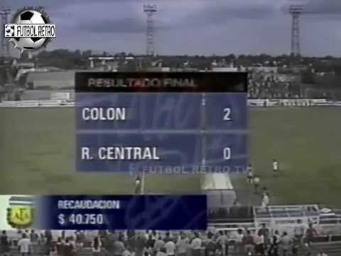 Colon 2 vs Rosario Central 0 APERTURA 1995 Saralegui, Muller