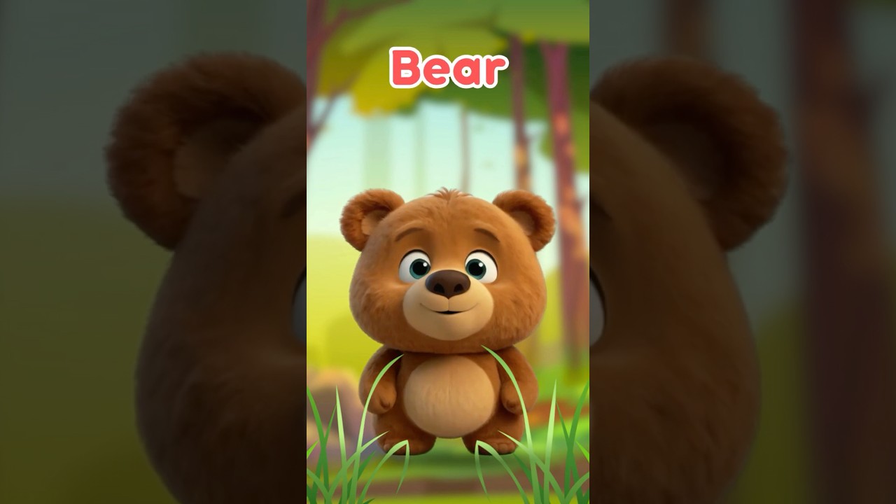 Learn Forest Animals: Cute Bear Raccoon Deer | Animal Sounds | BittyAnimals For Kids