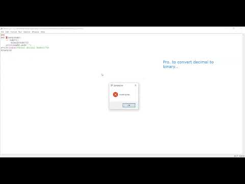 Day 4 Python Program To Convert Decimal To Binary Python Decimal Binary Convert