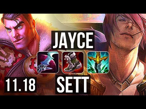 JAYCE vs SETT (TOP) | 8/0/8, 1.5M mastery, 800+ games, Legendary | NA Master | v11.18