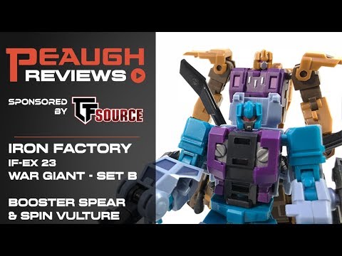 Video Review: Iron Factory IF-EX 23 - BOOSTERSPEAR & SPINVULTURE (War Giant Blasters)