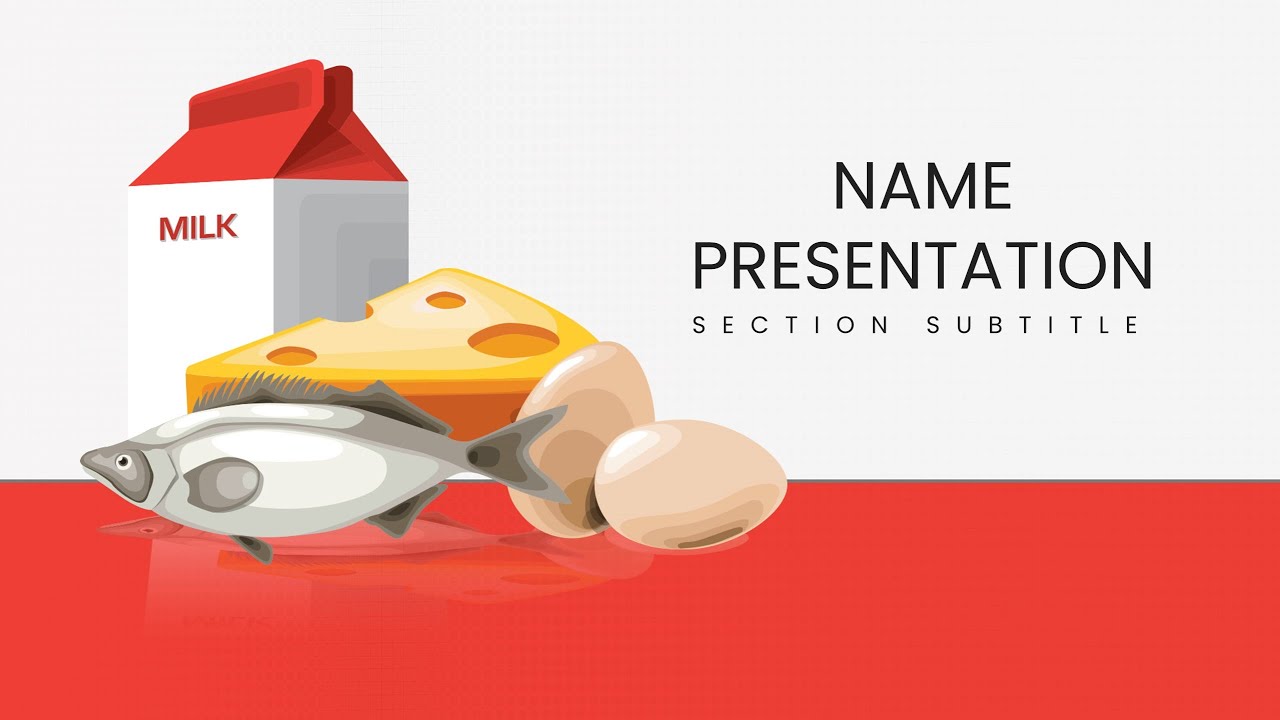 Nutritious Foods Vitamin D PowerPoint template for presentation