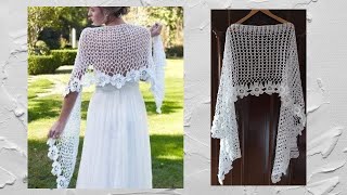 crochet chal shawl flores subtitles in several lenguage
