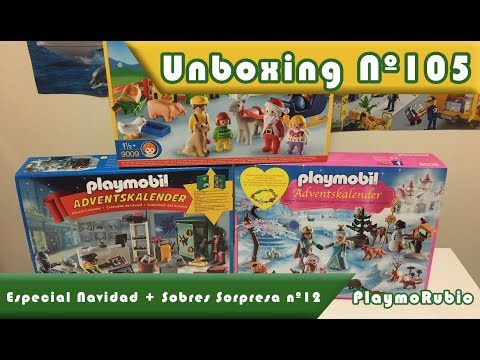 Unboxing PlaymORubio nº105 – Especial Navidad 2017/18 (Calendarios + Serie 12 de PLAYMOBIL®)