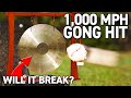 What does a Gong Sound Like when Hit with a 1189mph Baseball? - Smarter Every Day 267