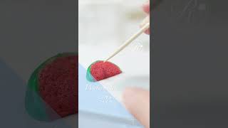 【粘土】ミニチュアのスイカ【ミニチュアスイーツ】#shorts #tutorial #miniature #polymerclay #ハンドメイド