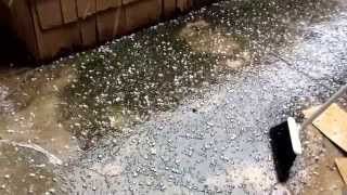 preview picture of video 'Spring hailstorm in Alamo Heights TX'