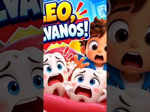 🚨 ¡Los dientes de Leo gritaron SOCORRO! 🦷😱 #shorts #dientessanos #dienteslimpios #saludmental