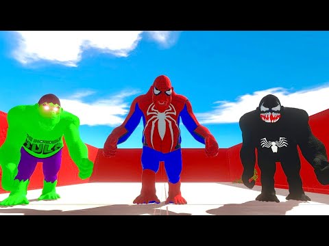 Spiderman Venom Hulk Goro Deathrun - Animal revolt battle simulator