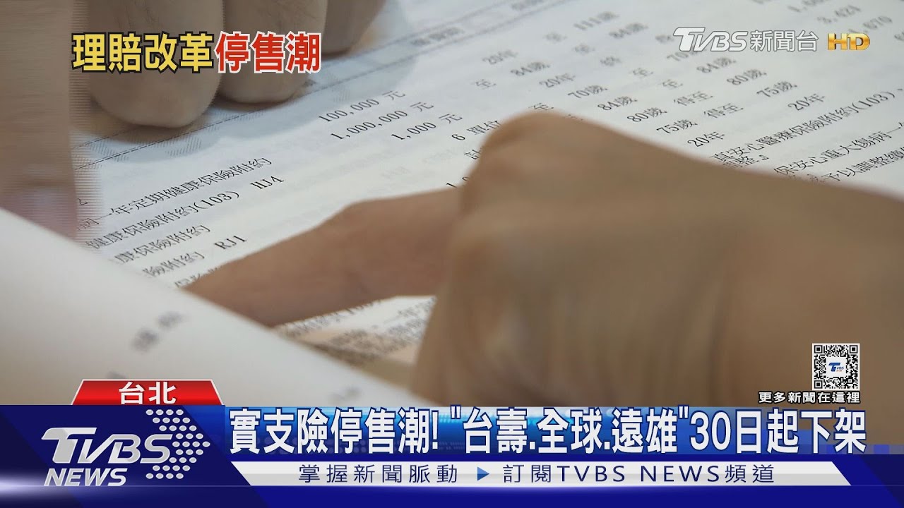 實支險停售潮！　「台壽、全球、遠雄」30日起下架