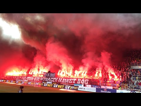 ARKA GDYNIA- Śląsk Wrocław |Pirotechnika| (30.03.2019) Kibicowanie