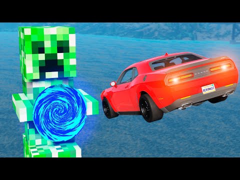 Insane Car Crash into Minecraft Universe!