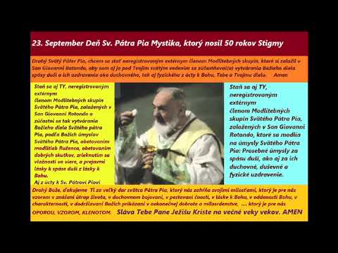 Svätý Páter Pio -  o jeho  stigmách a vôni Sv. P. Pia