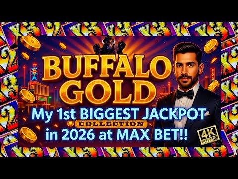 My 1st BIGGEST JACKPOT in 2026 at MAX BET! Buffalo Gold Slot