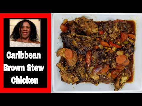 Tasty Brown Stew Chicken | Served on a bed of mashed cauliflower