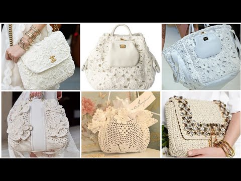Stylish& LATEST CROCHET Lace flower pattern handbag/Tote bag/women fashion fancy shoulder bag design