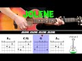 JOLENE - Dolly Parton - Guitar play along on acoustic guitar (with chords & Lyrics)