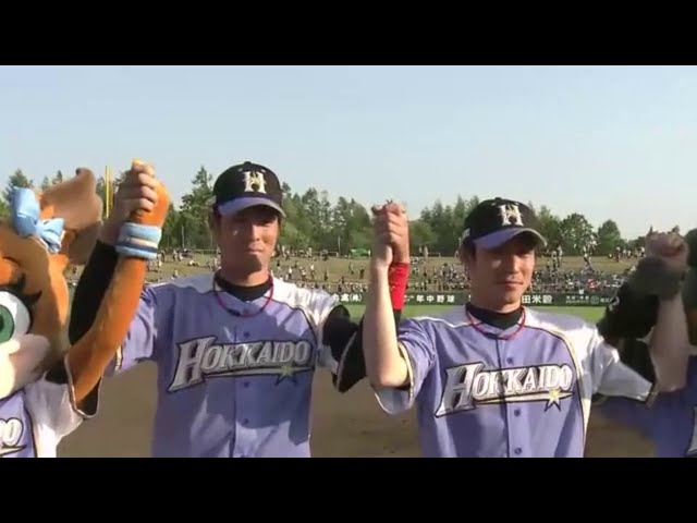 ファイターズ・吉川投手・岡選手ヒーローインタビュー 2015/7/14 F-H