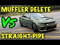 Dodge Charger SRT Hellcat: MUFFLER DELETE Vs STRAIGHT PIPE!